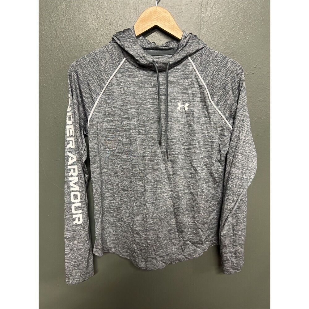 Under Armour Hoodie Womens Medium Gray Pullover Gym Training